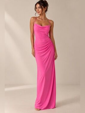 Like New 💖Amanda Uprichard Pink Open-Back Maxi Slip Dress